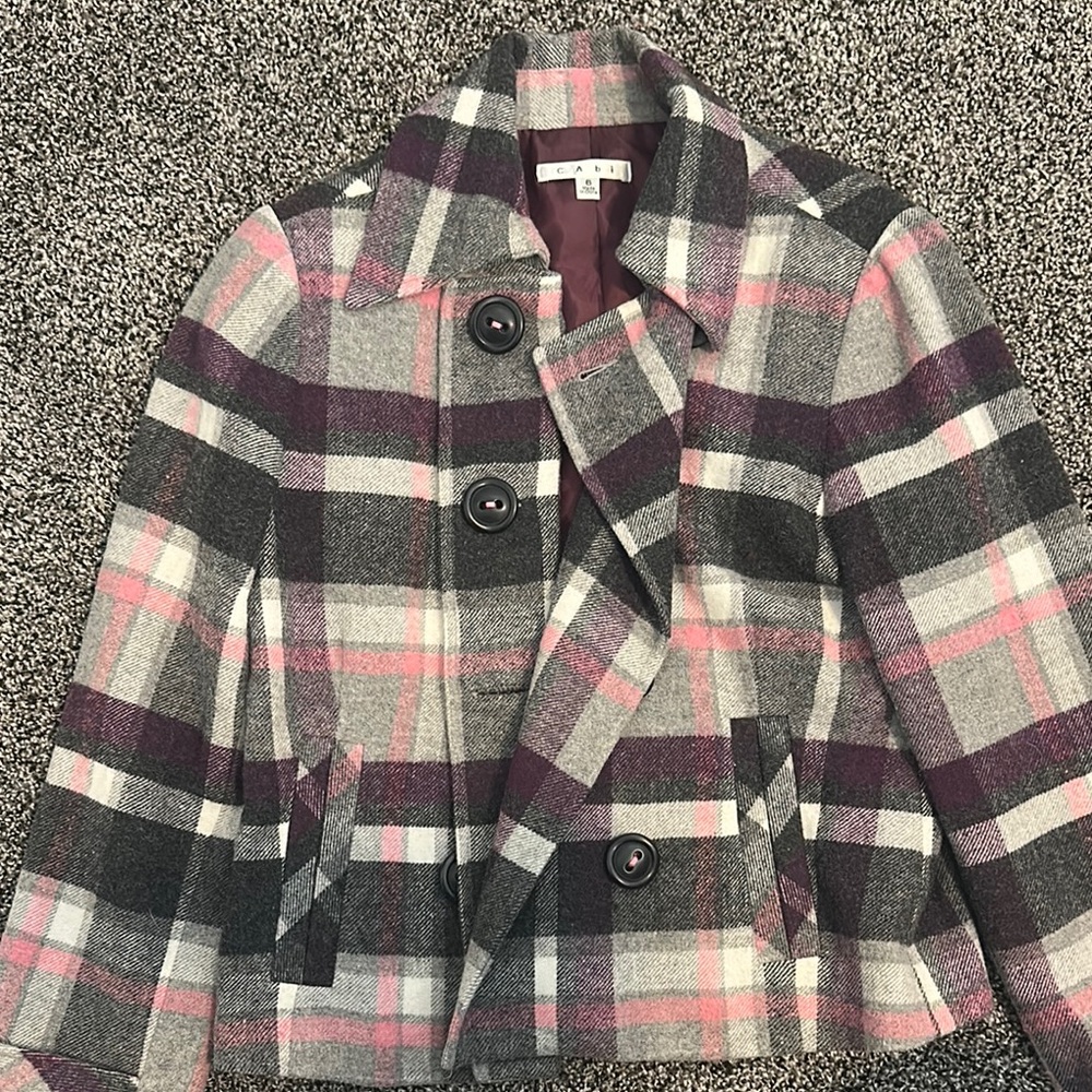 Plaid Double-Breasted Jacket - image 1